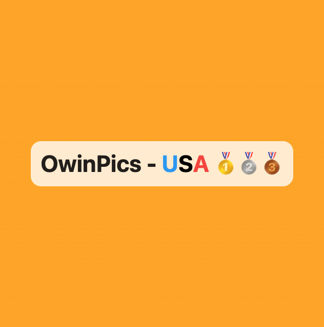 portfolio screenshot of owinpics-medalists application
